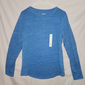 Blue medium women's long sleeve crew shirt